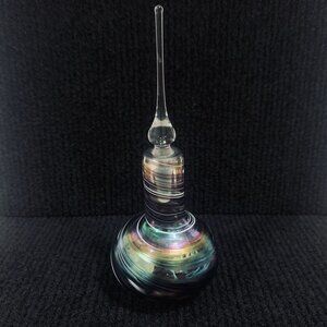 Vintage 1996 Rosetree New Orleans Colorful Opalescent Perfume Bottle W/Stopper